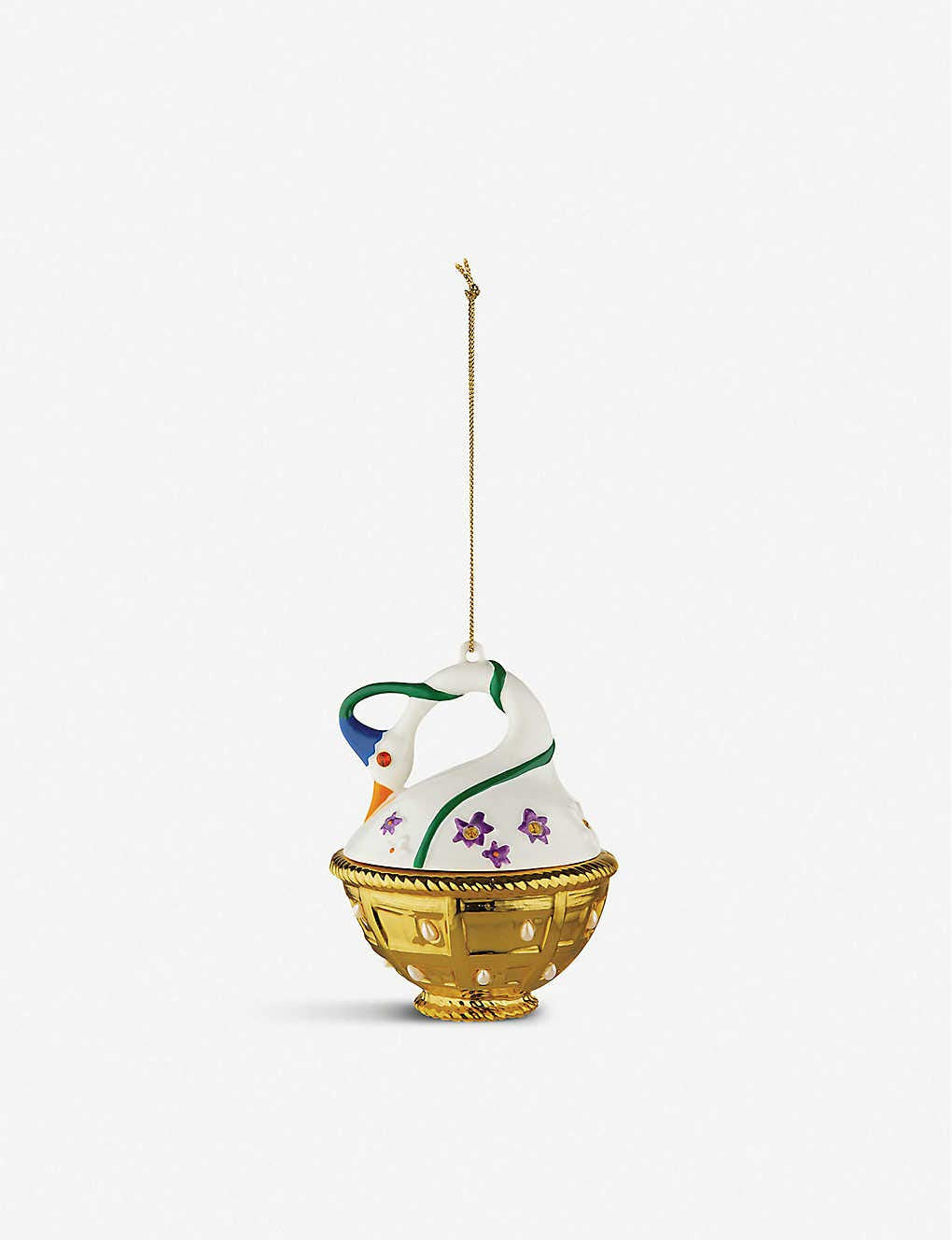 Alessi - Set 4 Decorazione Cigno di Primavera in Porcellana