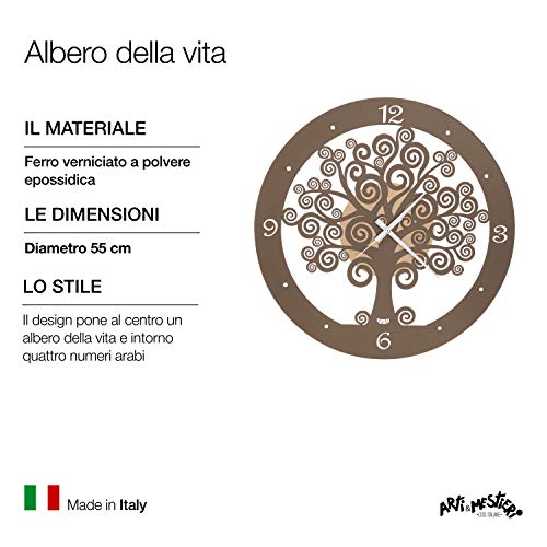 Arti & Mestieri - Orologio da Parete "Albero della Vita" 55cm