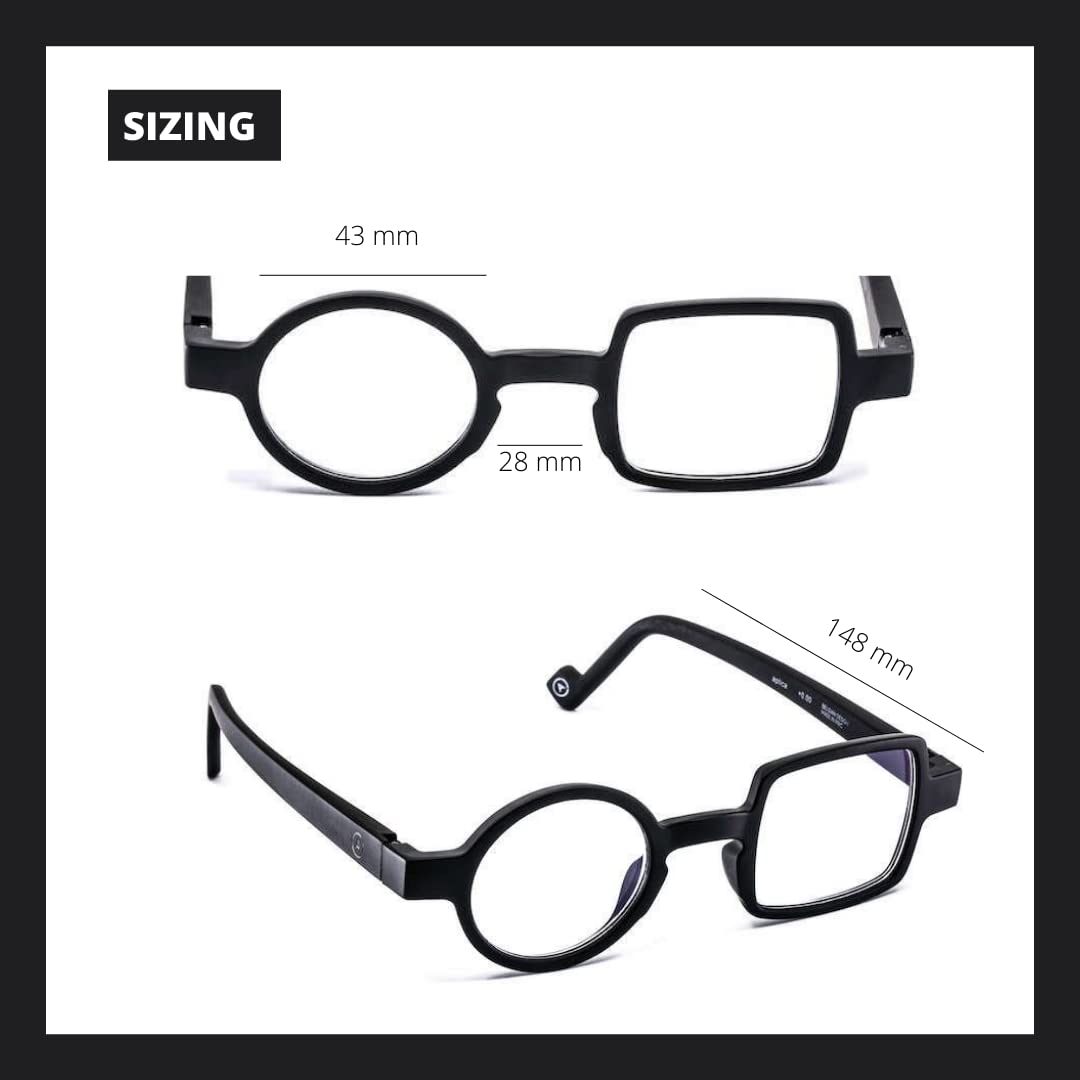 Aptica - Lunettes de lecture « Pop-Art-Andy Flex » Noir +0,00