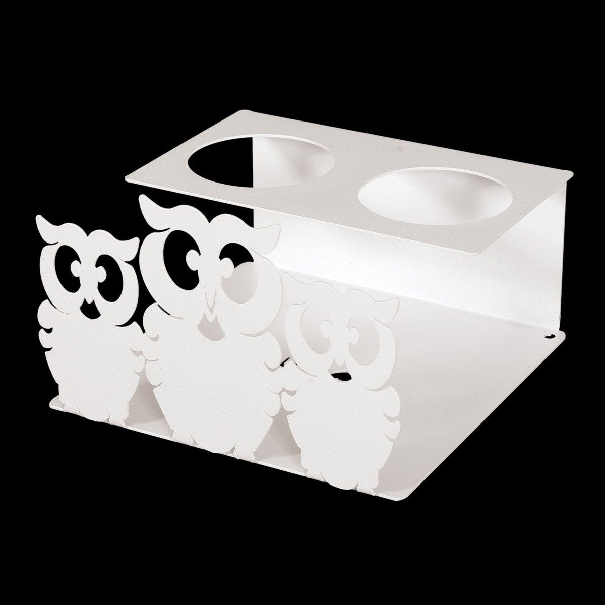 Arts & Crafts - Napkin Holder "Owls" White