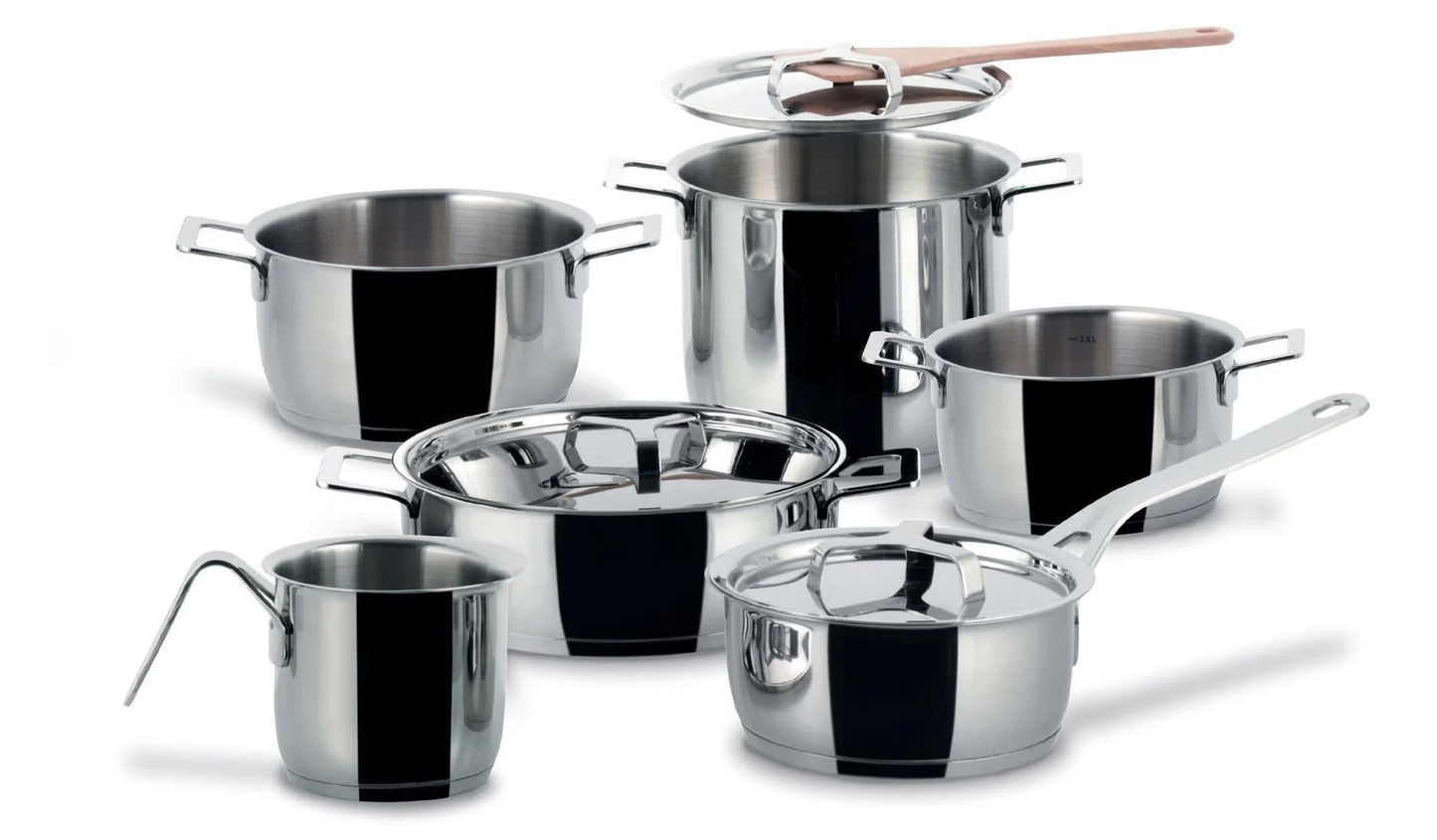 Alessi - Set 9 Pentole con Coperchi in Acciaio Inox