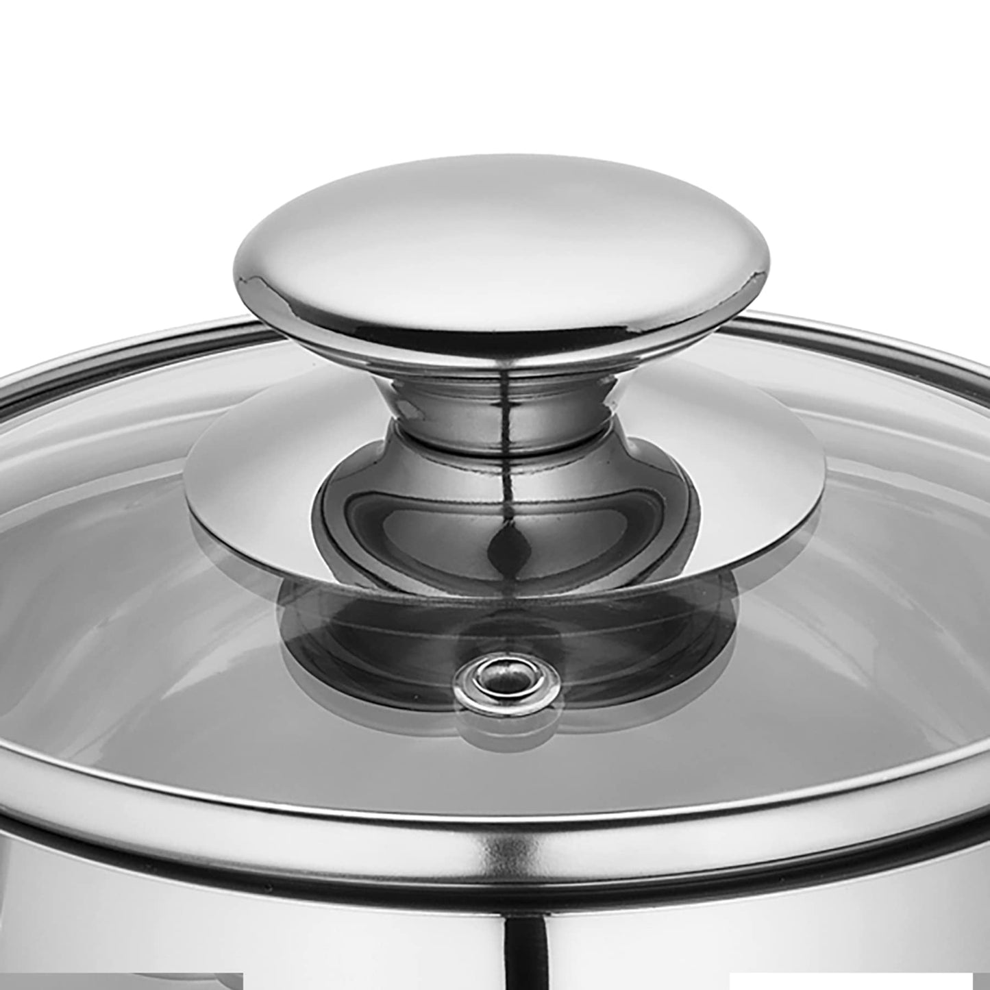 Küchenprofi - Pentola con Coperchio in Vetro in Acciaio Inox