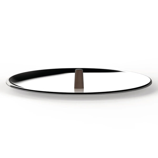 Alessi — Edo PU200/28 | Coperchio 28 cm acciaio e pomolo marrone — Alessi