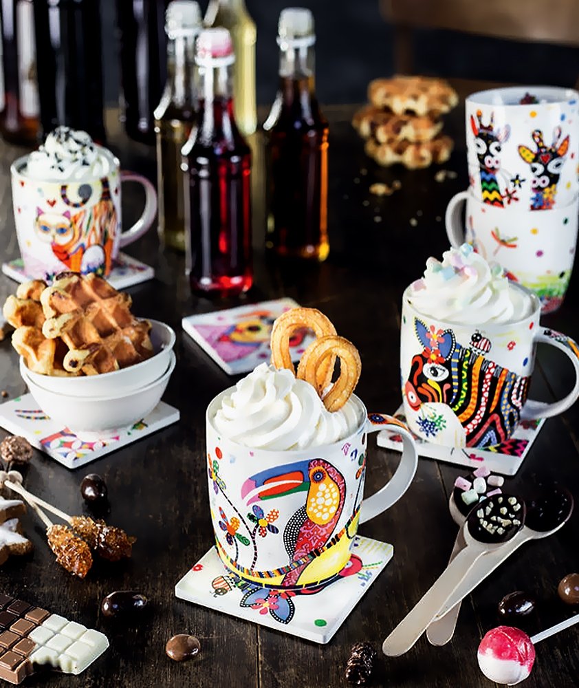 Maxwell & Williams - Sottovaso a Forma di Giraffa 9x9 in Ceramica