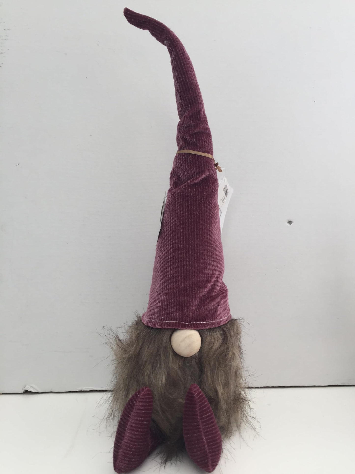 Gnome, door stop, plum color, h 50x14 cm