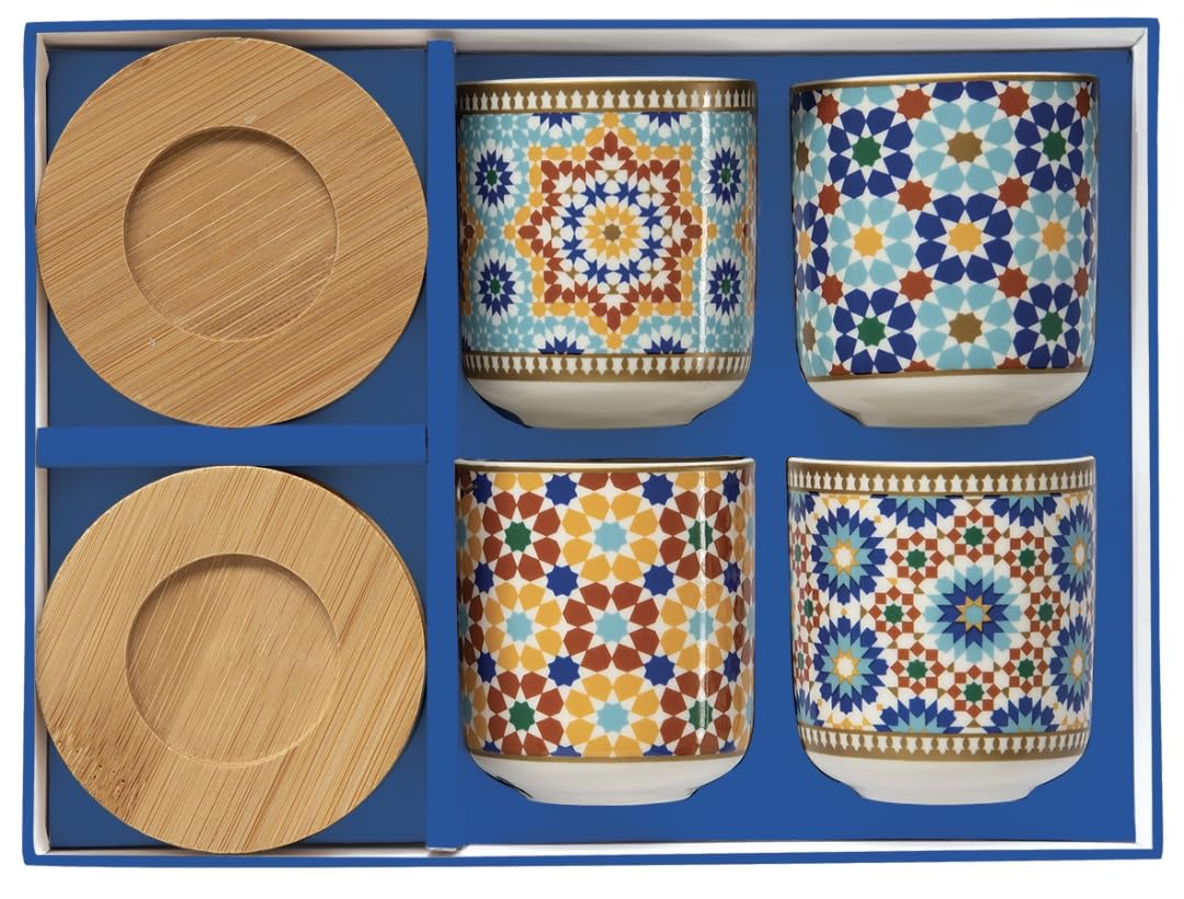 Easy Life - Set 4 Tazze da Caffè "Coffee Mania"