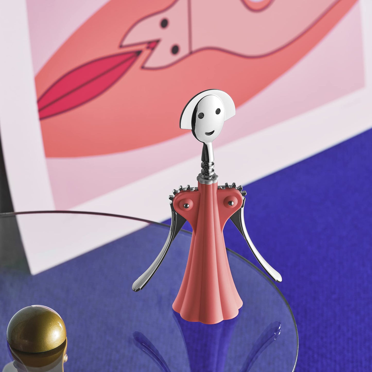 Alessi - Resin Corkscrew "Alessandro M" Pink