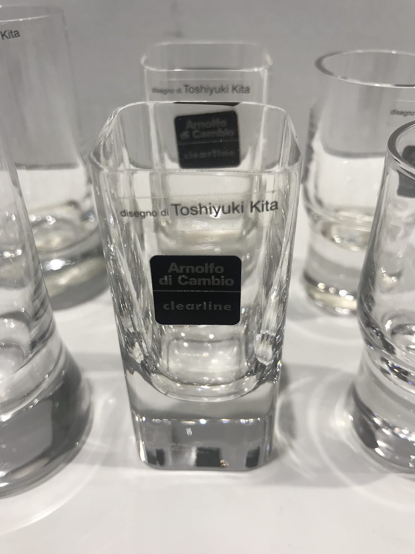 Generic Set of 6 Crystal Liquor Glasses Design Toshiyuki Kita