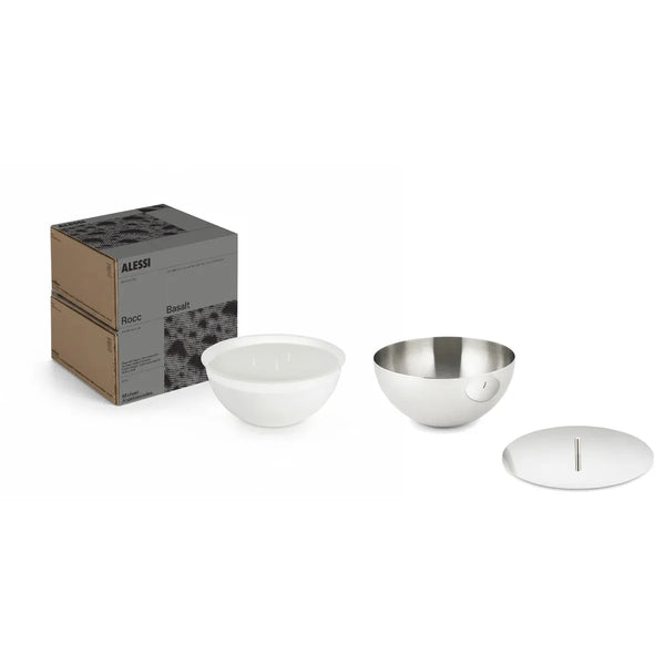 Alessi — Rocc MA05S2S | Candela Basalt in acciaio inox Small — Alessi