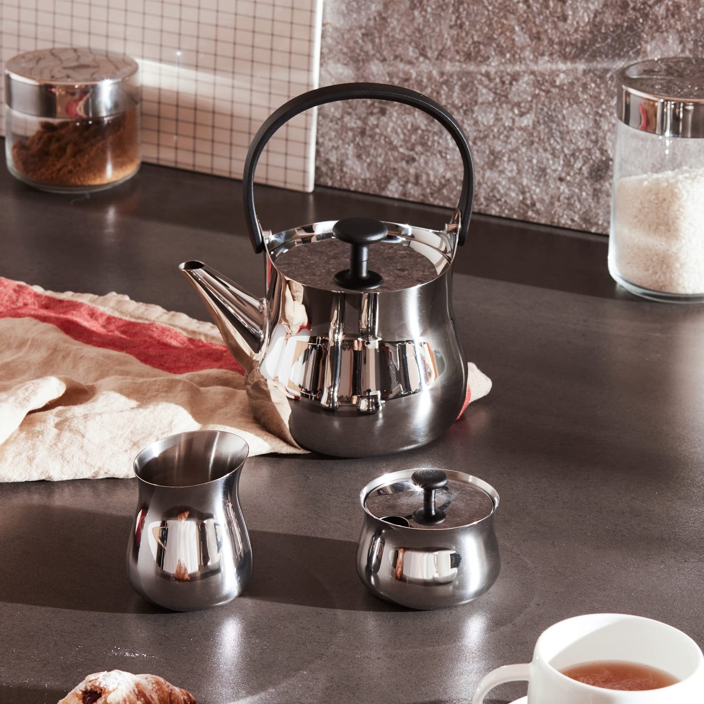 Alessi - Théière à induction design en acier inoxydable