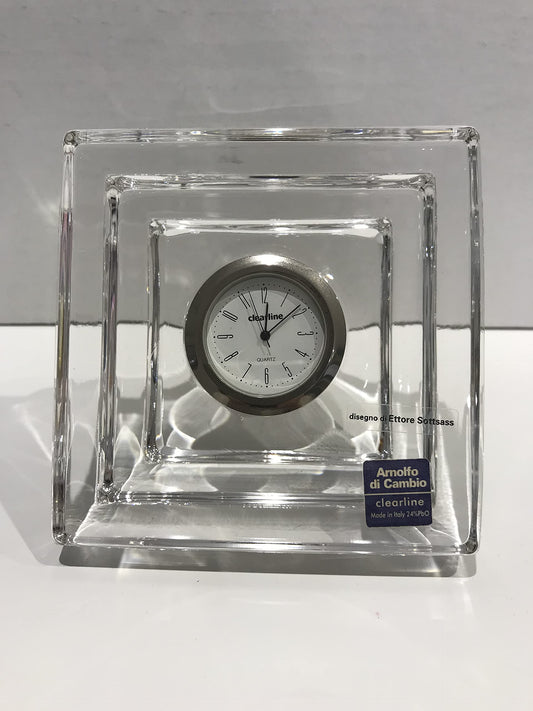 Arnolfo Di Cambio - Orologio in Cristallo 10x10 di Ettore Sottsass