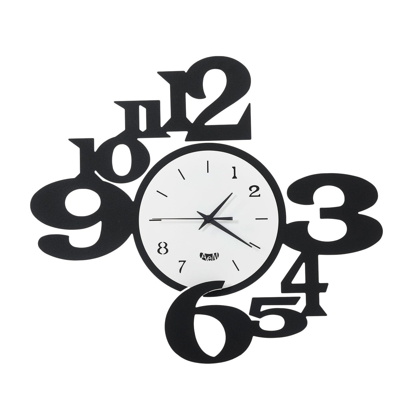 Arti & Mestieri orologio da parete King nero e bianco in ferro lavorato artigianalmente
