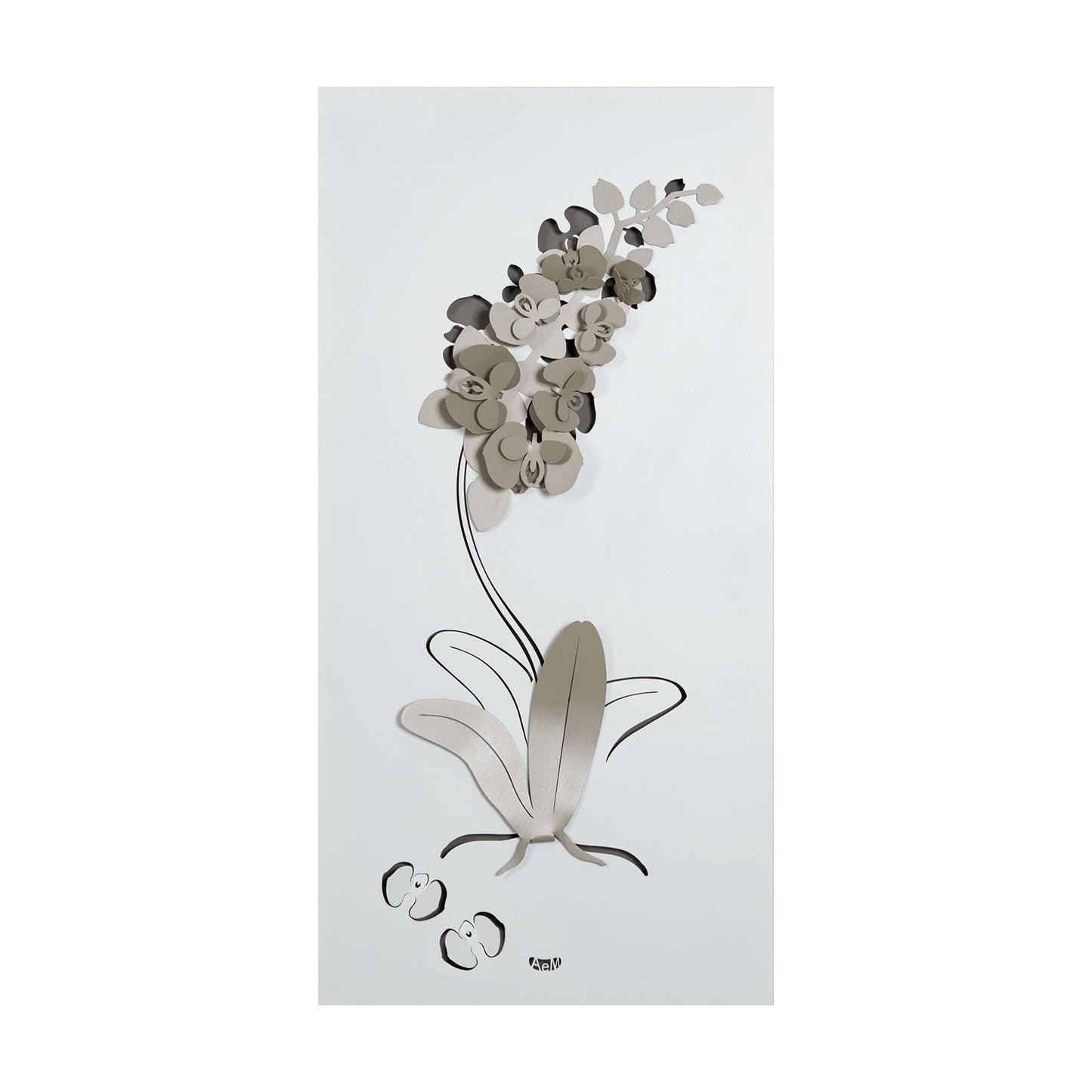 Arts et artisanat - Panneau décoratif moderne à motif d'orchidées