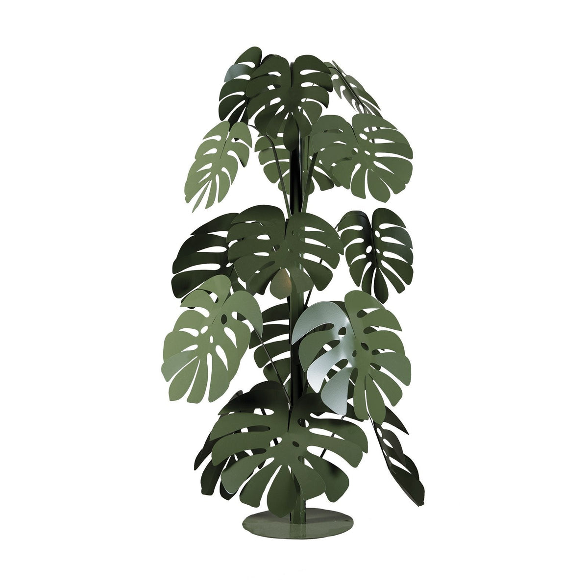 Arti & Mestieri Monstera Grande pianta decorativa verde salvia in ferro battuto artigianale
