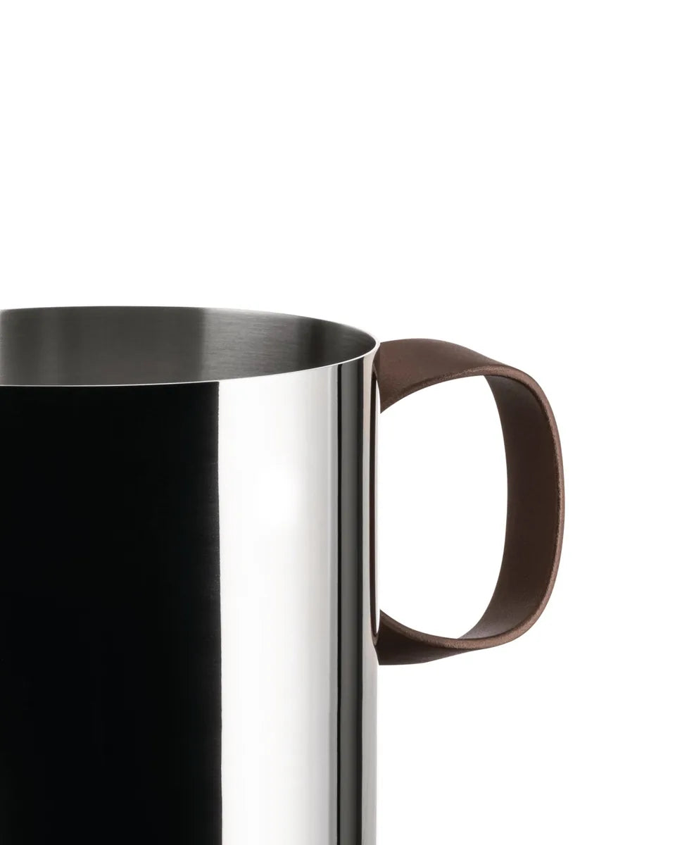 Alessi - Chauffe-lait « Edo » en acier inoxydable marron