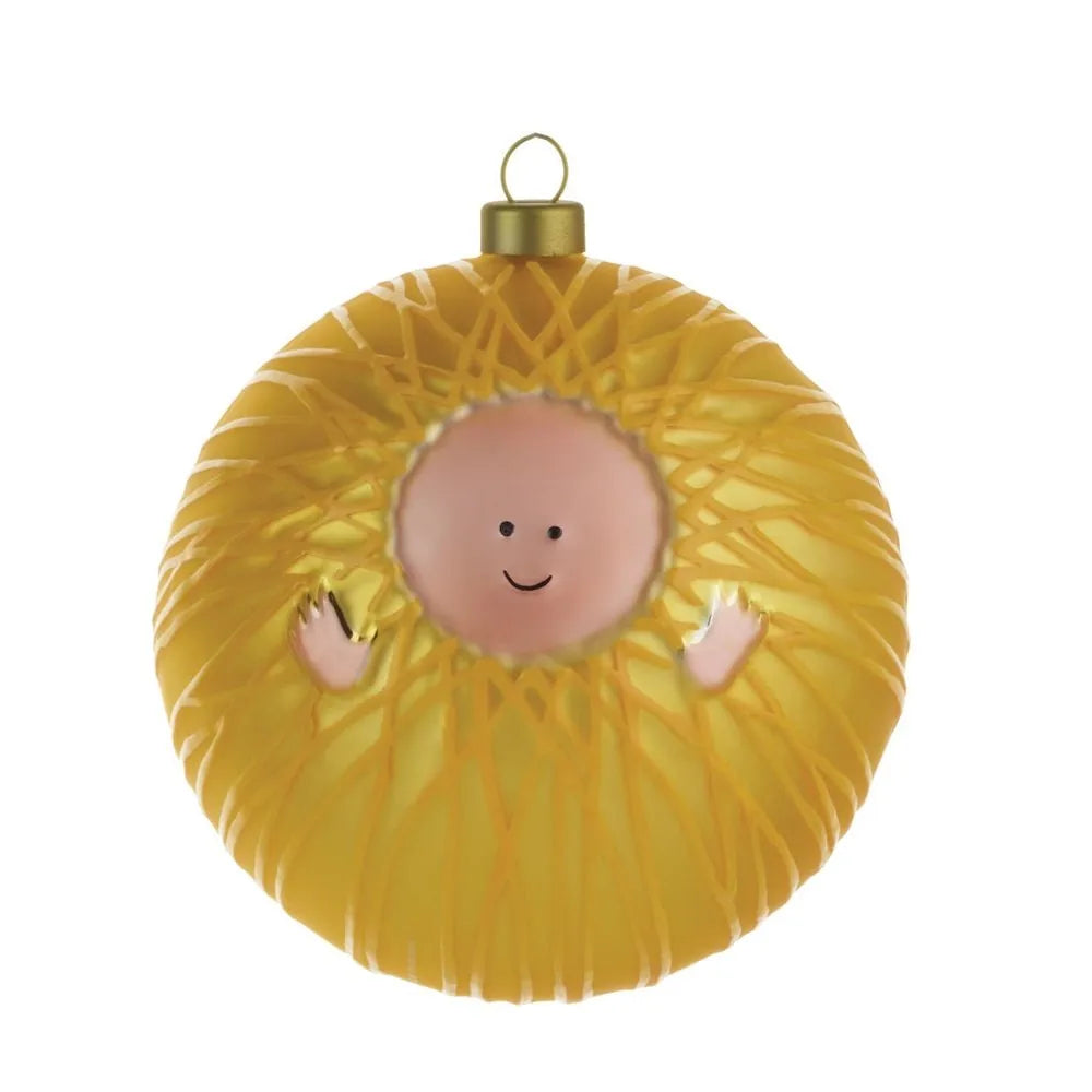 Alessi Palla Gesù Bambino in vetro soffiato, decorazione natalizia colorata - Stilmobili
