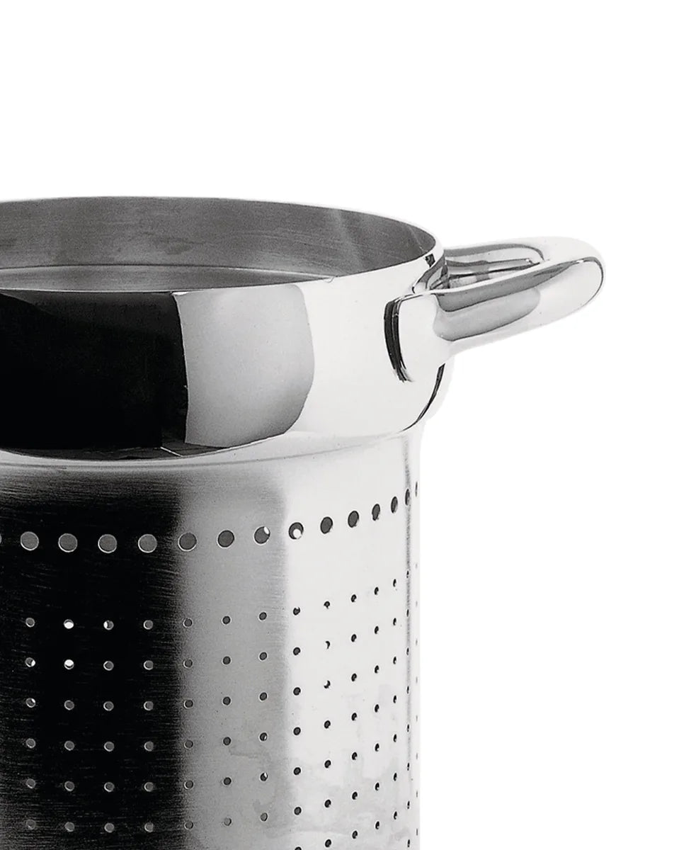 Alessi - Perforated Pasta Basket "Mami" in Stainless Steel