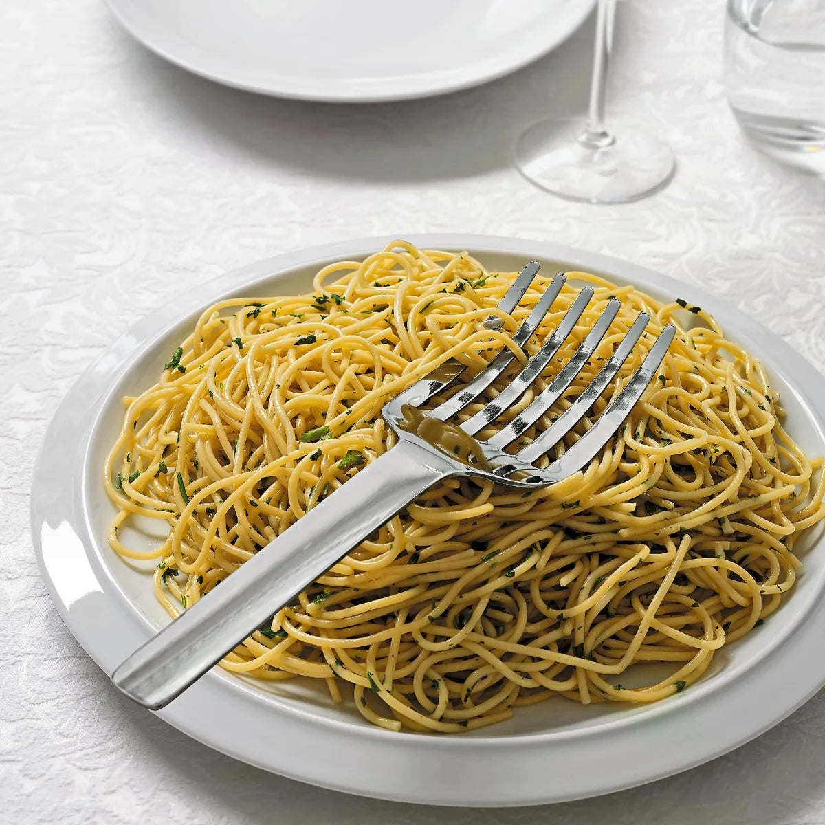 Alessi Tibidabo KL13 forchettone per spaghetti in acciaio inossidabile 18/10 lucido argento