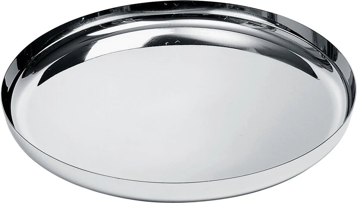 Alessi vassoio rotondo acciaio inox diametro 35 cm design minimalista