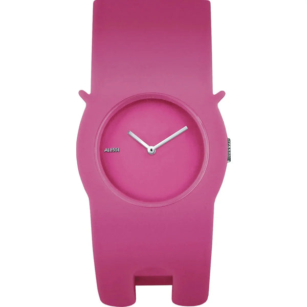 Alessi — Neko AL24004 | Orologio da polso in poliuretano rosa — Alessi