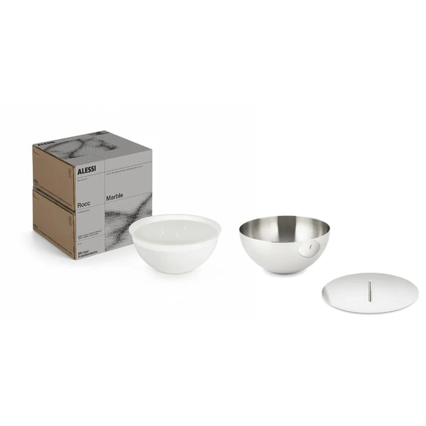 Alessi — Rocc MA05S1S | Candela profumata Marble in acciaio inox — Alessi