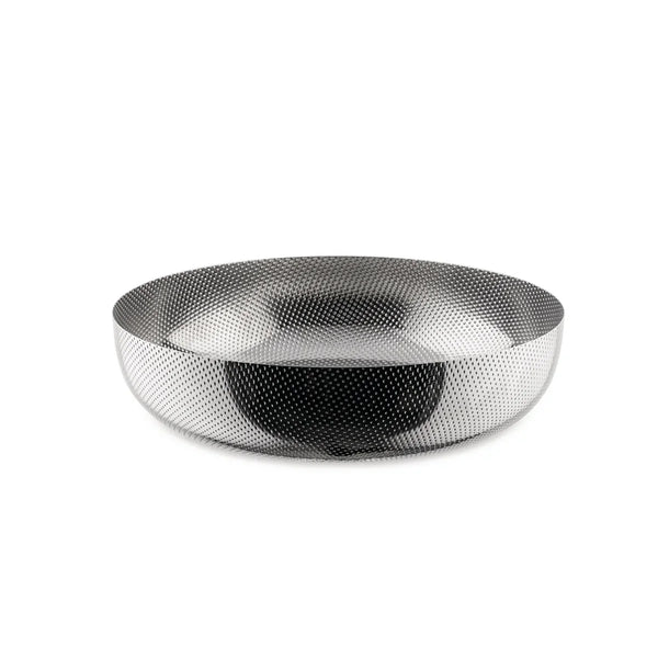 Alessi — JM17/24 T | Cestino rotondo in acciaio inox con decoro — Alessi
