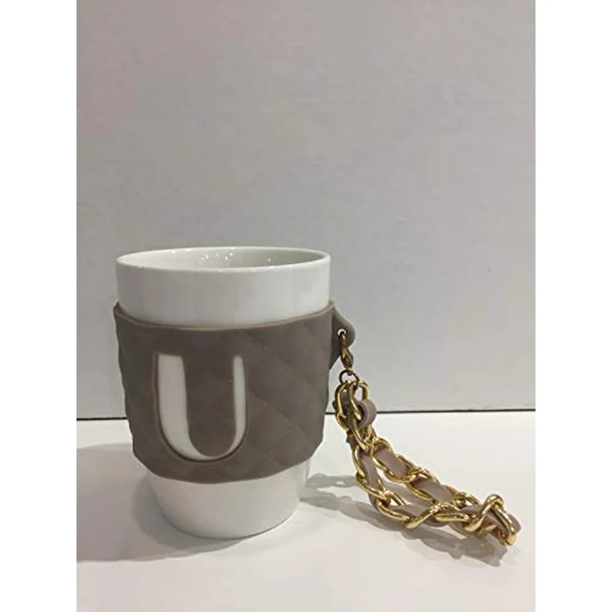 Baci Milano Mug Tortora Lettera U ceramica colore tortora