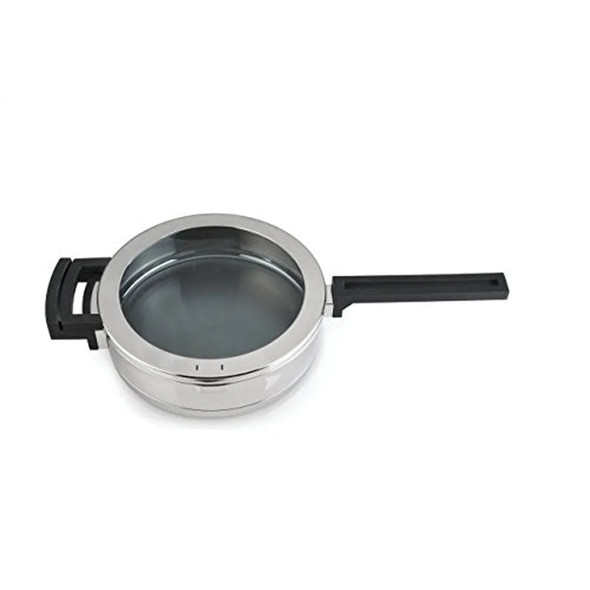 BergHOFF tegame Neo Glass 2.4L acciaio inossidabile con coperchio vetro grigio