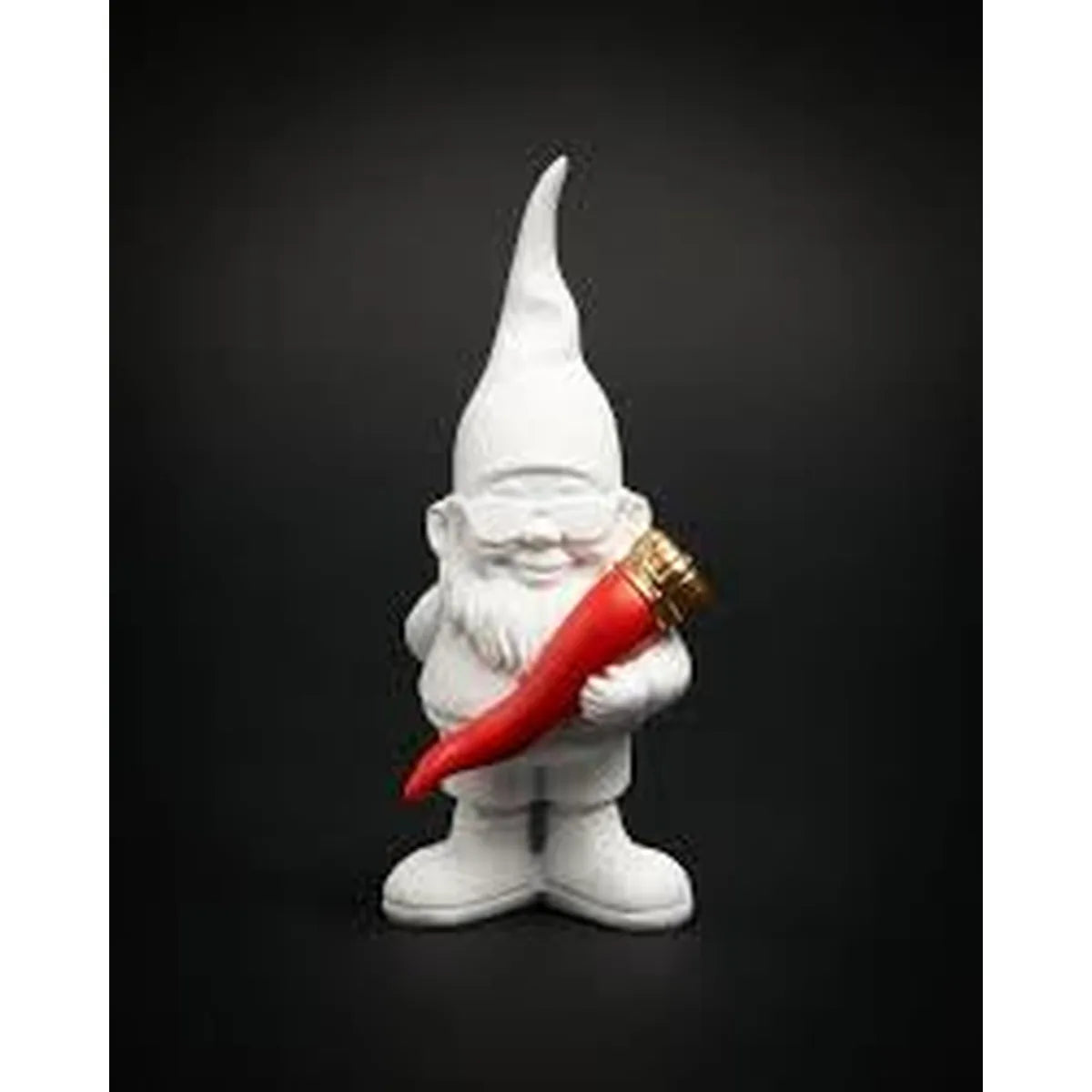 Blogodesign Nano Bernardo Lucky Bianco 29cm - figura decorativa bianco e rosso