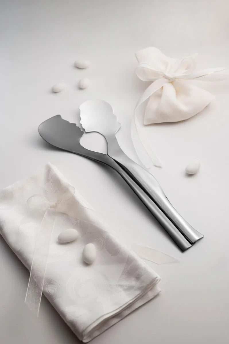 Bugatti posate insalata Abbraccio acciaio inox 18/10 design tedesco