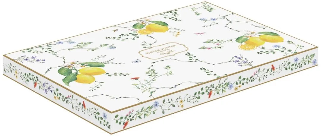 Easy Life piatto di servizio retrattile 36x24 cm porcellana Fiori e Lime