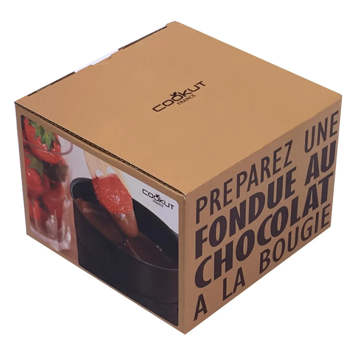 Cookut Lumi Choco fonduta cioccolato a candela set 2 pezzi con forchette legno