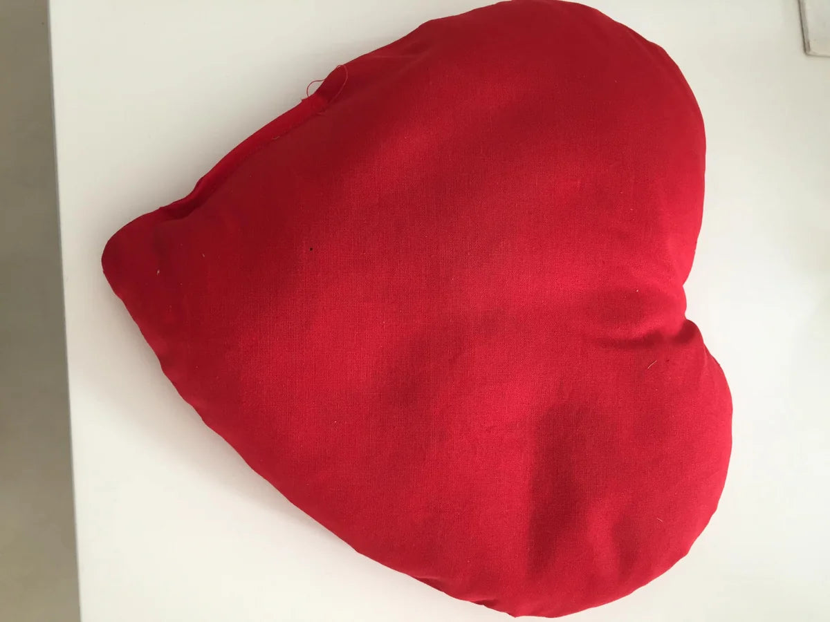 Blindbarber cuscino cuore rosso cotone biologico