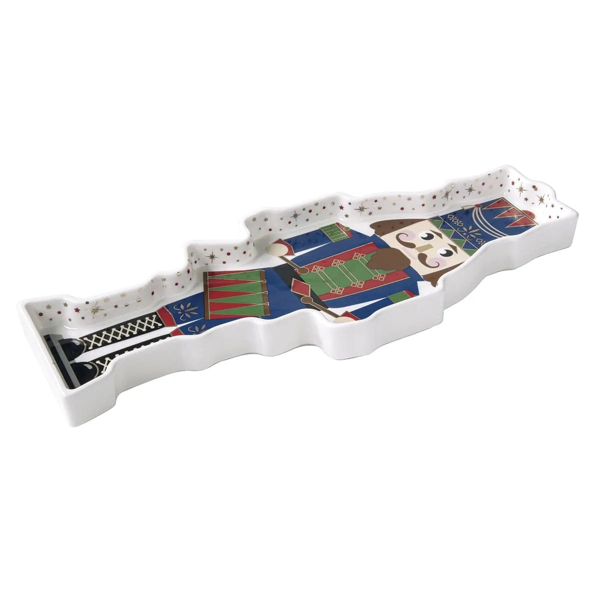 Easy Life Nutcracker set sale e pepe in porcellana con motivi natalizi e dettagli oro