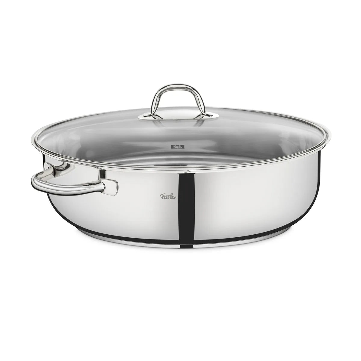 Fissler pentola ovale acciaio inox argento con beccuccio integrato