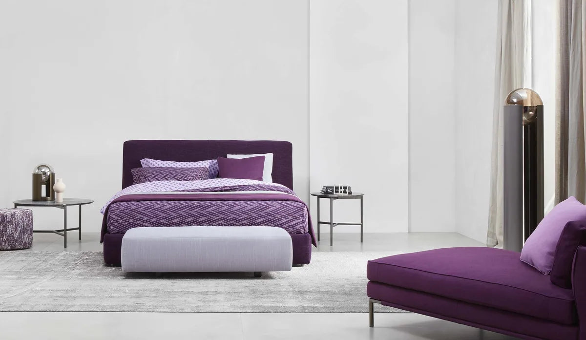 Flou Myplace letto matrimoniale con testata imbottita alta design Emanuela Garbin