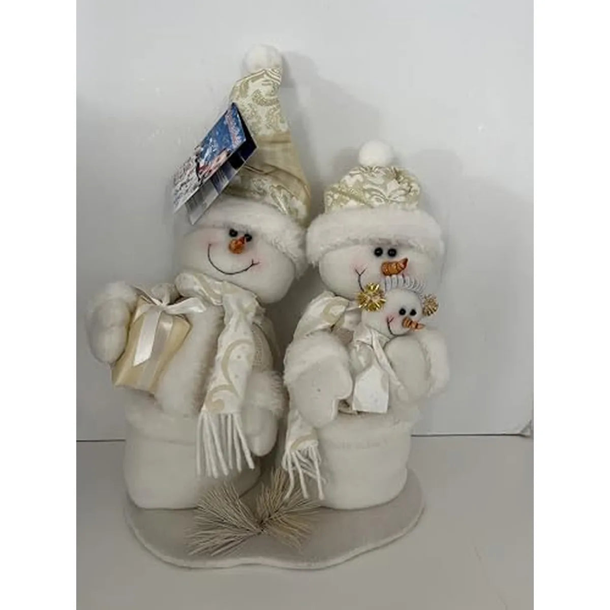 Stilmobili Coppia Pupazzo di Neve Musicale 40x29x15 cm Generico fantasia natalizia