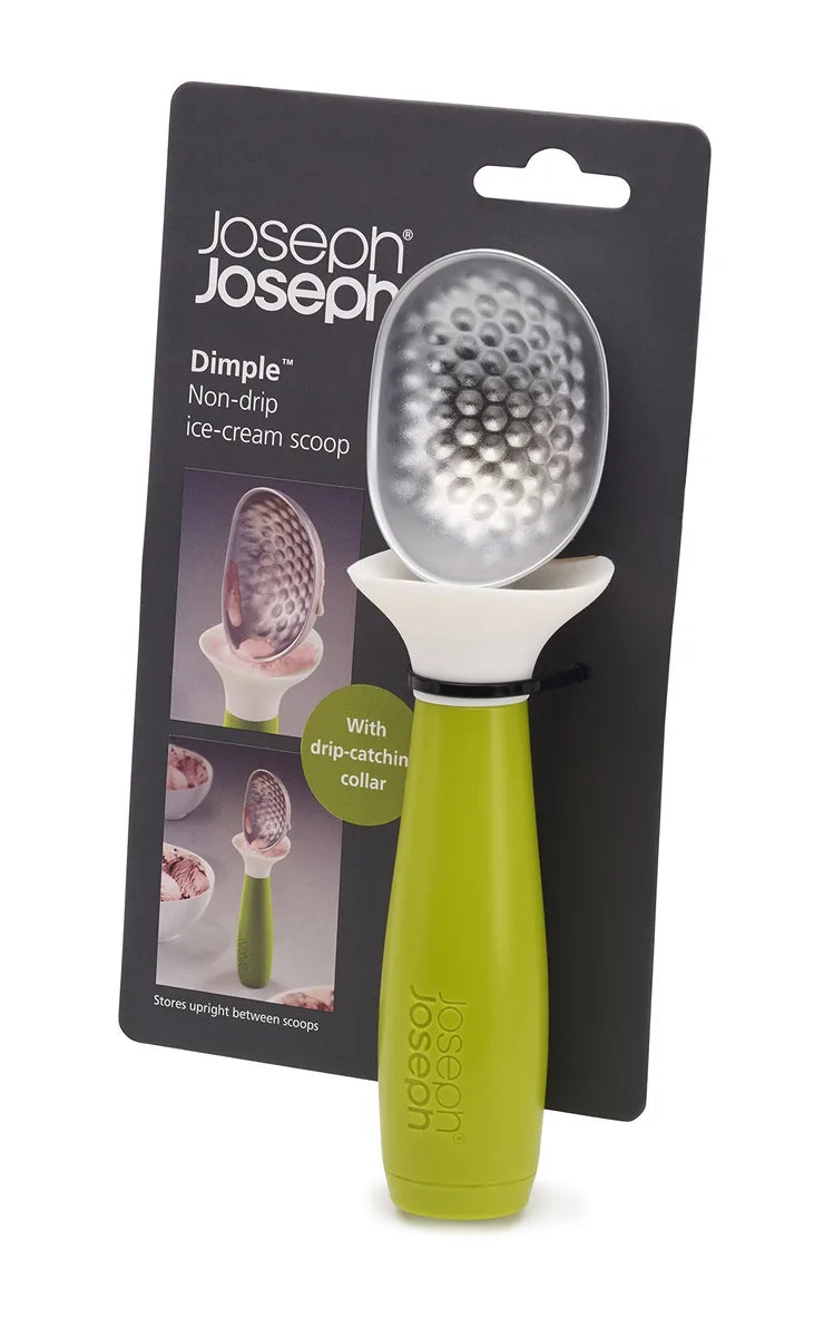 Joseph Joseph Cucchiaio Gelato in acciaio con base anti-gocci e testina in lega di zinco