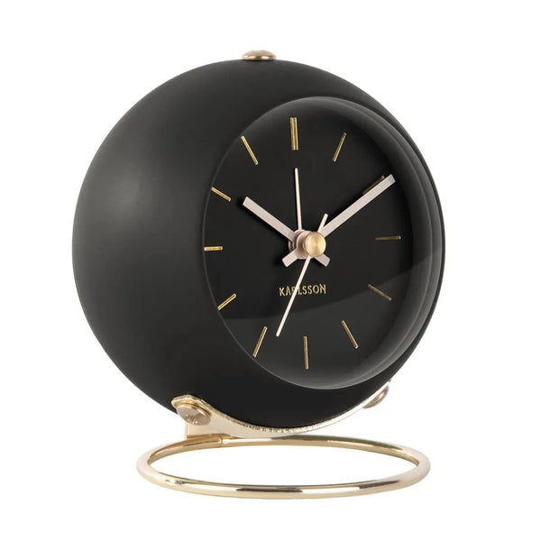 Karlsson — Clock Globe | Sveglia Nera — Karlsson