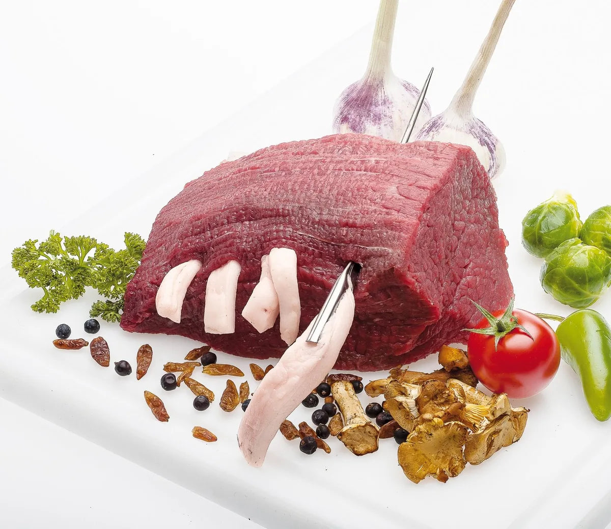 Küchenprofi lardatoio acciaio inox argentato con molletta dentata - Stilmobili