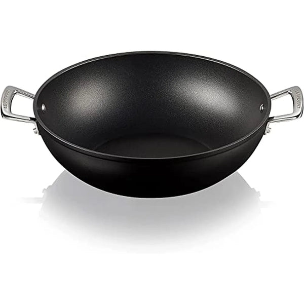 Le Creuset - Wok in forged aluminum, non-stick, 32 cm — Le Creuset