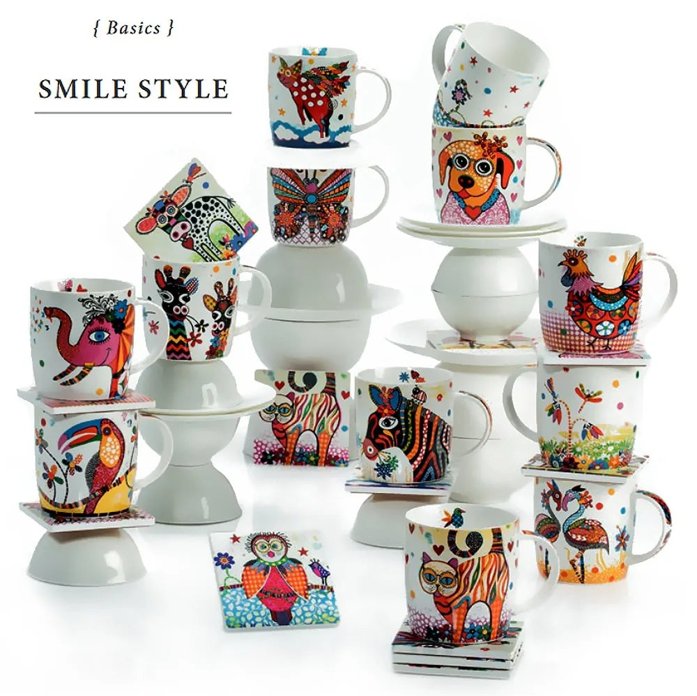 Maxwell & Williams sottovaso giraffa ceramica multicolore 9x9 cm