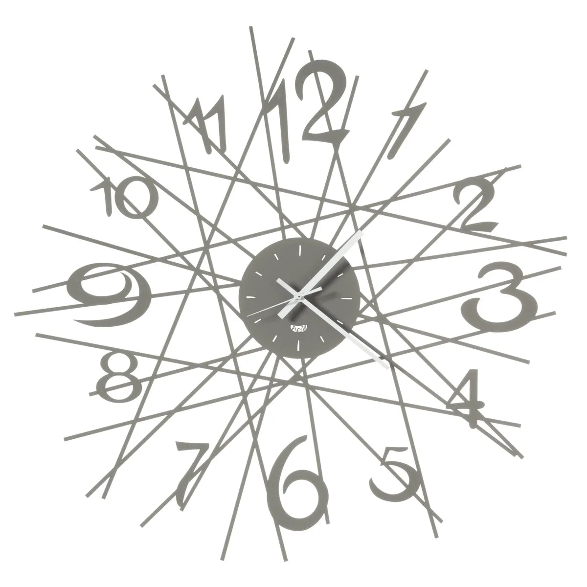 Arti & Mestieri Orologio Design Zig Zag da parete con linee geometriche intrecciate