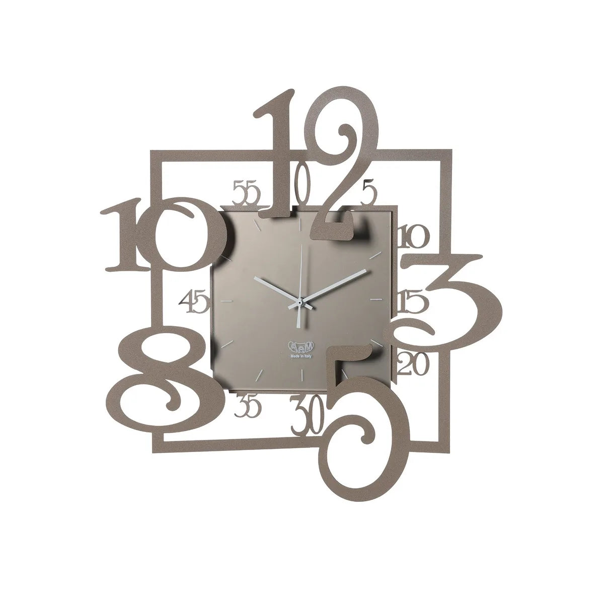 Arti & Mestieri Orologio da Parete Amos in ferro con forme irregolari e design giocoso