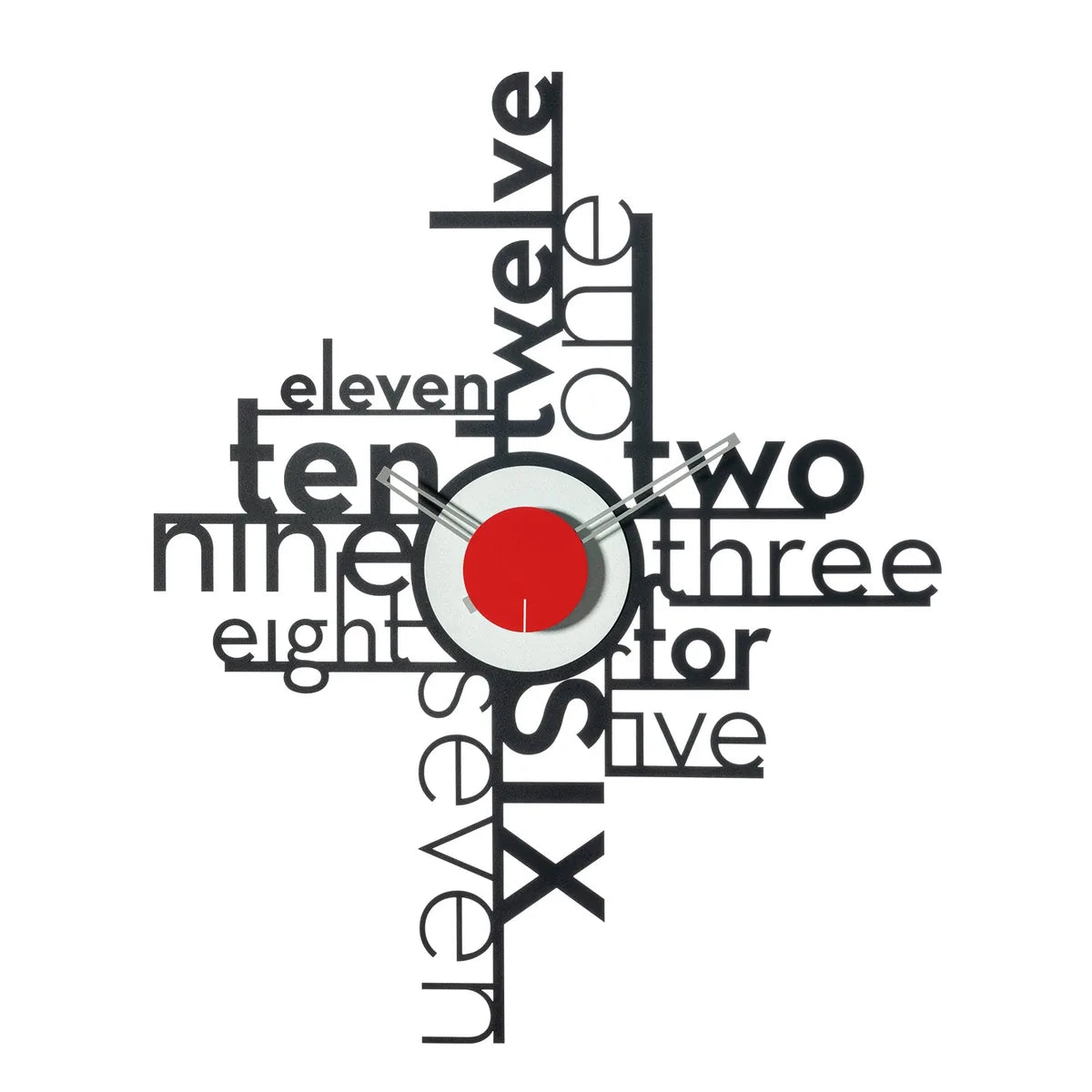 Arti & Mestieri Orologio Da Parete Lettering con design particolare e scritta creativa