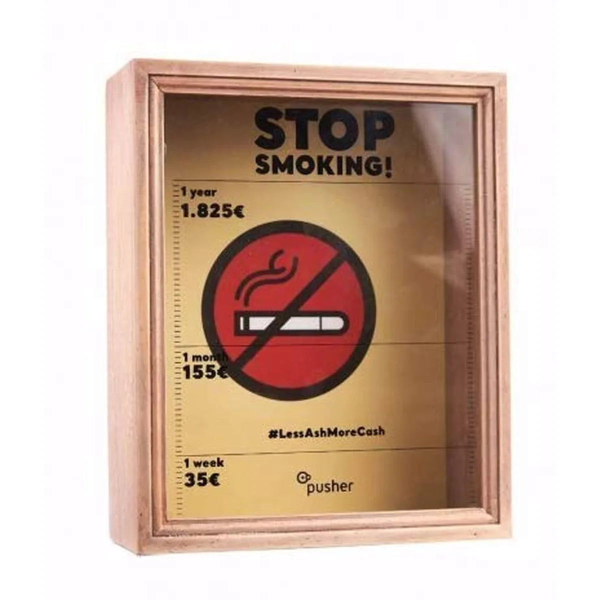 Pusher Salvadanaio Stop Smoking decorativo design italiano