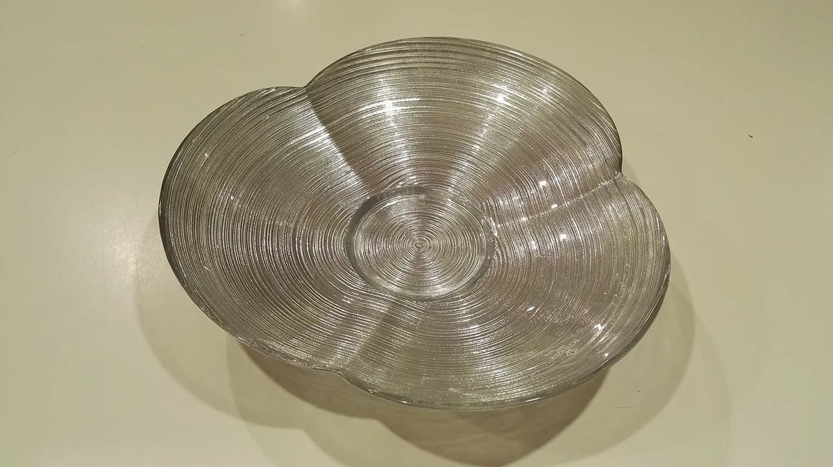 Scherzer Coppetta Natalizia Petalo in vetro argento 27cm - decorazione natalizia