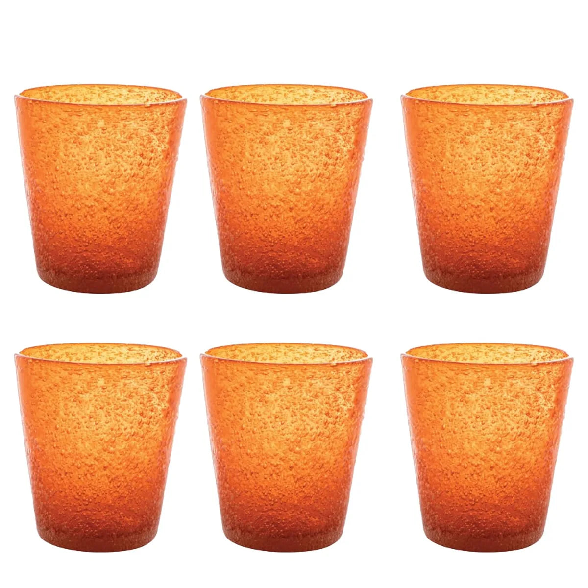 Stilmobili Set 6 Tumbler colorato in vetro soffiato linea Freshness, design originale e vivace