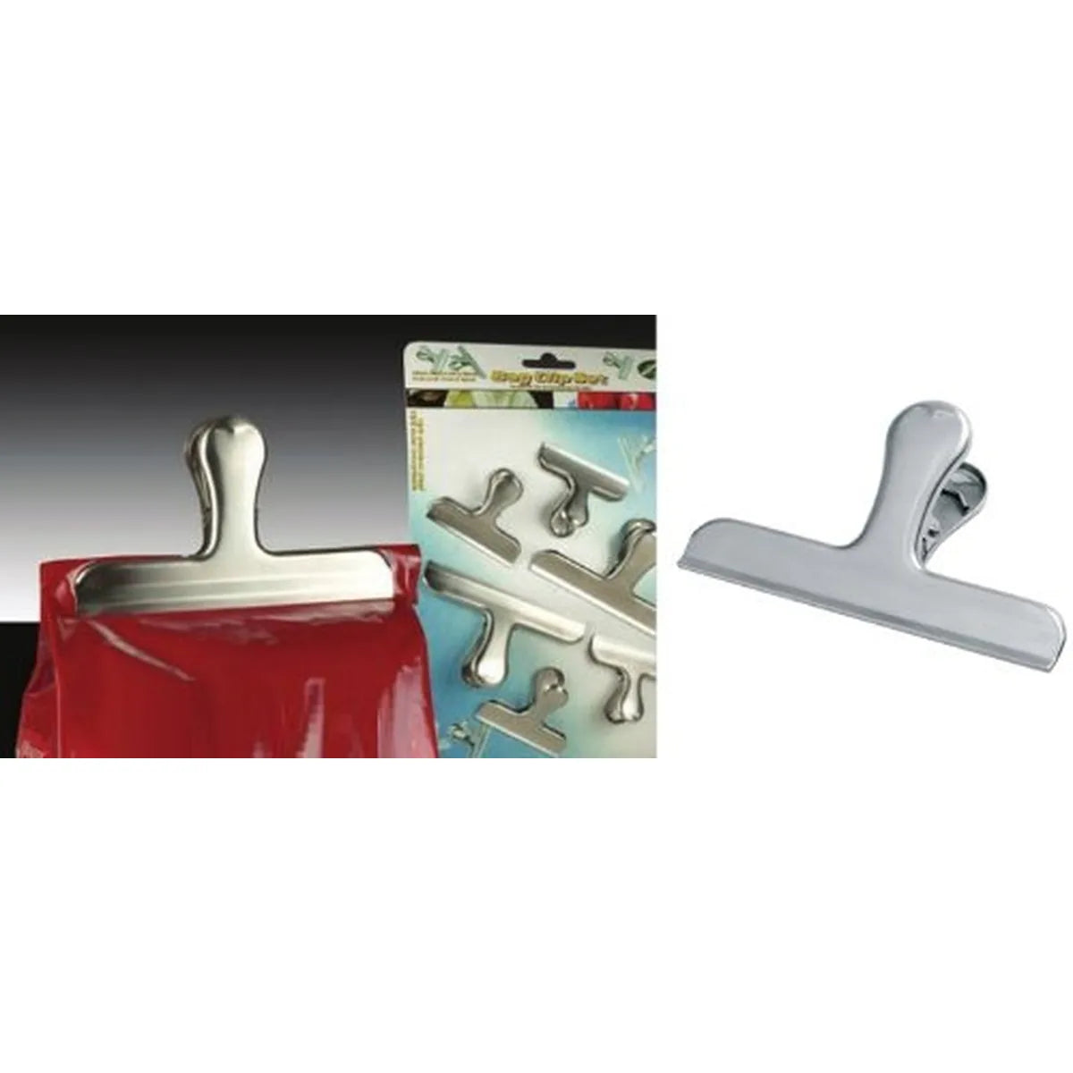Schonhuber Set 6 Mollette assortite in acciaio inox per sacchetti