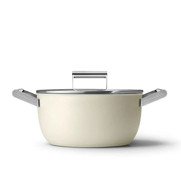 Smeg — Casseruola 2 Manici 24 cm con Rivestimento Ceramico — Smeg